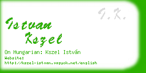 istvan kszel business card